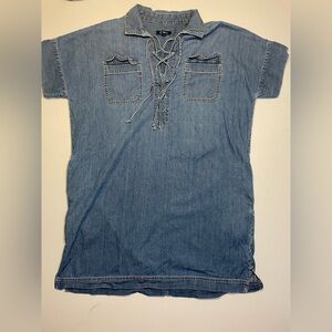 Chaps Denim Short Sleeve mini dress